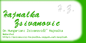 hajnalka zsivanovic business card